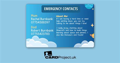 My Dyspraxia Card for Kids (REAR)